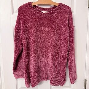 Westbound Chenille Sweater - Deep Pink